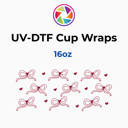 Dark Red Heart Bow Wrap