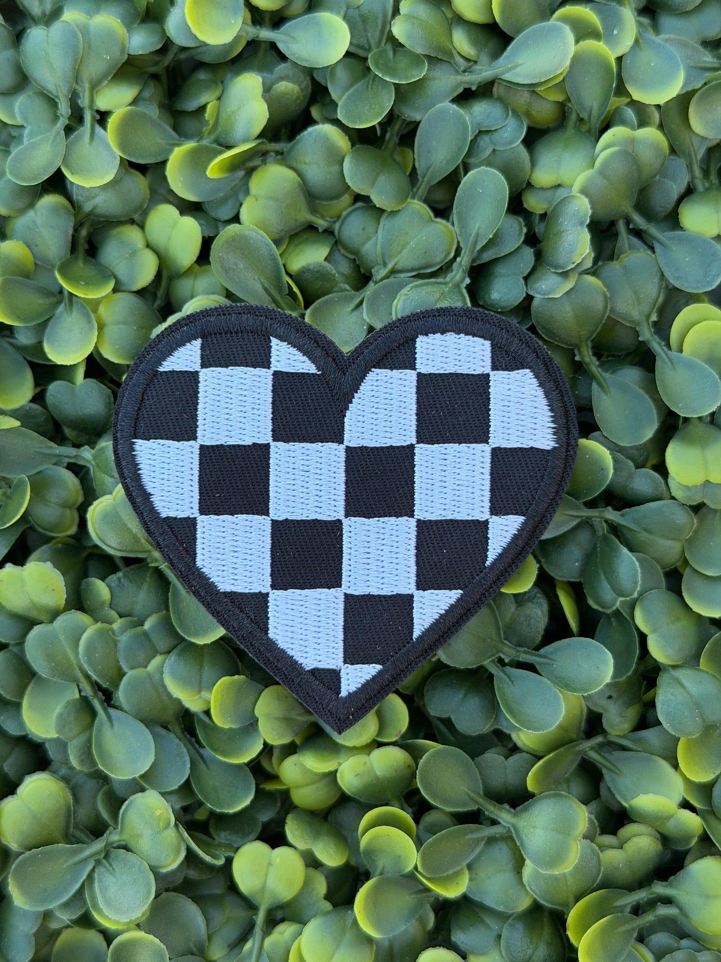 Checkered Heart Patch
