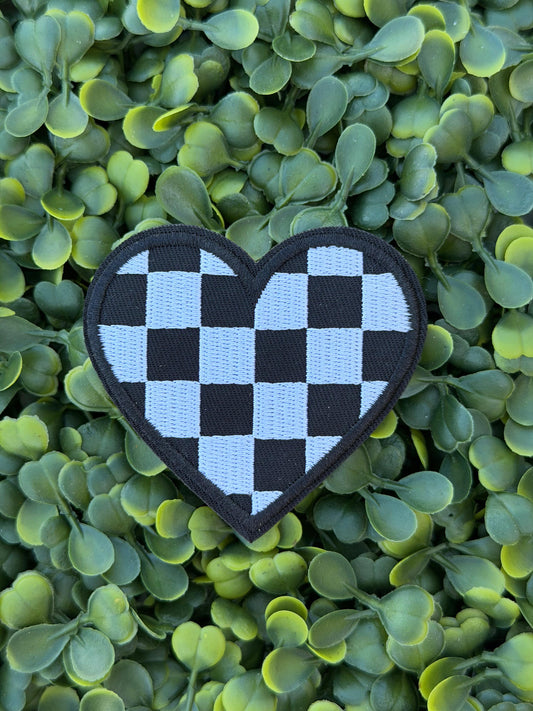 Checkered Heart Patch