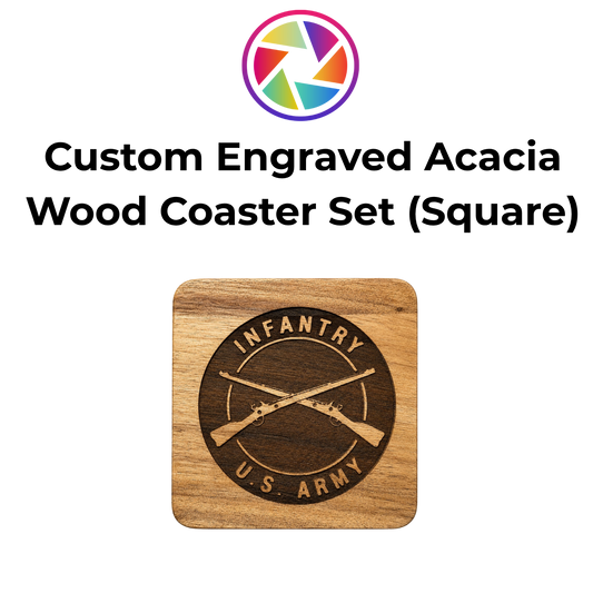 Acacia Wood Coaster Set of 4 (Chunky Square)