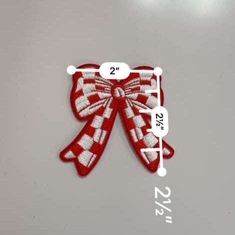 Checkered Coquette Bow Patch