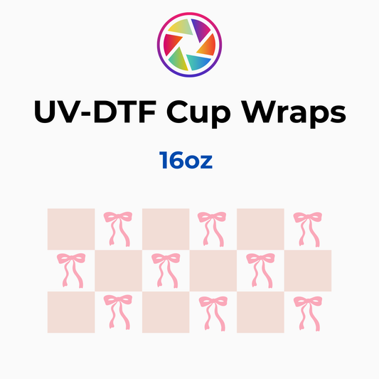 Checkered Pink Bow Wrap