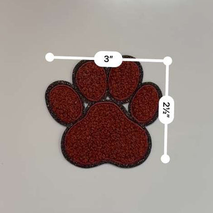 Red and Black Paw Patch