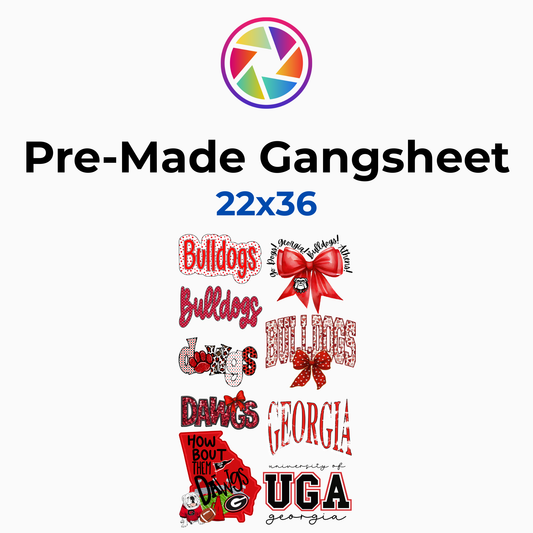 Bulldogs School Spirit DTF Gang Sheet Bundle - 22x36