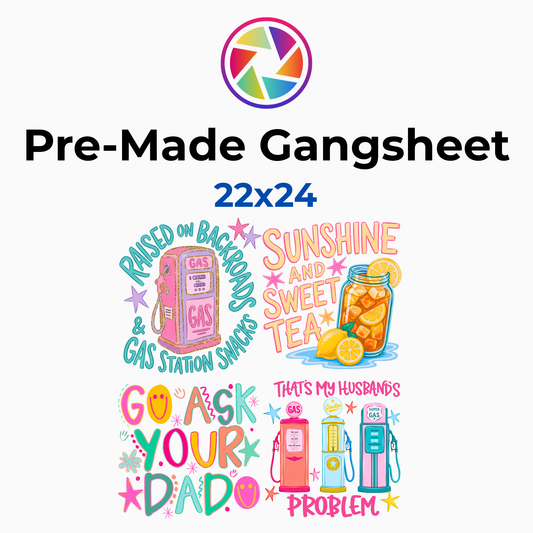 Go Ask Your Dad Funny Retro DTF Gang Sheet 22x24