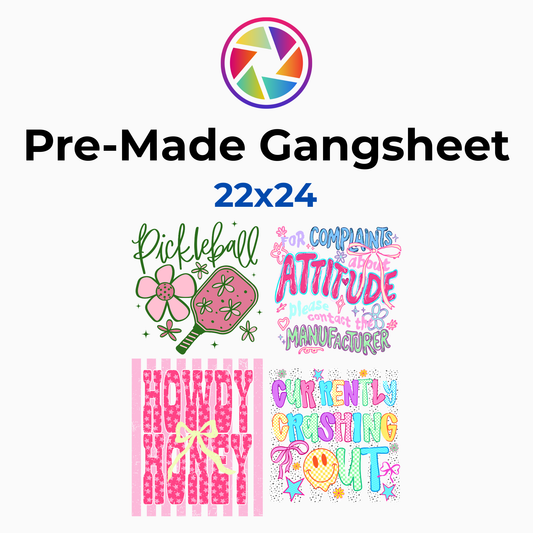 Pastel Howdy & Attitude Collection Premade Gang Sheet 22x24