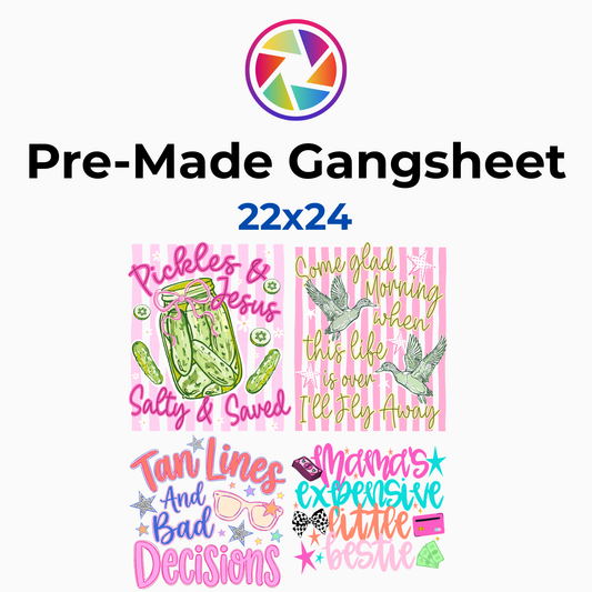 Stay Salty Summer Beach DTF Gang Sheet 22x24