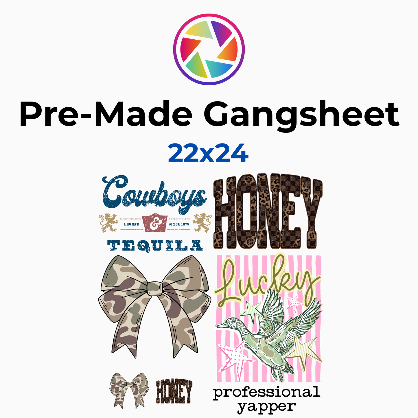Tequila Honey Western Coquette DTF Gang Sheet 22x24