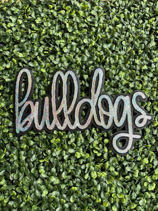 Bulldogs Sequin Chenille Patch