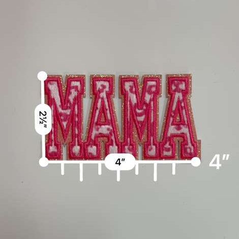 Pink Cowprint Mama Patch