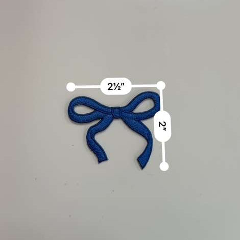 Royal Blue Coquette Bow Patch
