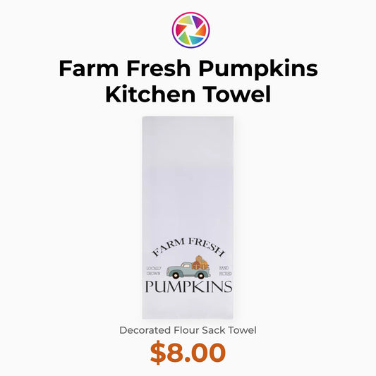 Farm Fresh Pumpkins Kitchen Towel