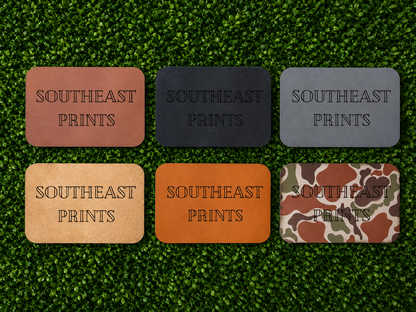 Custom Leatherette Engraved Patches (Square)