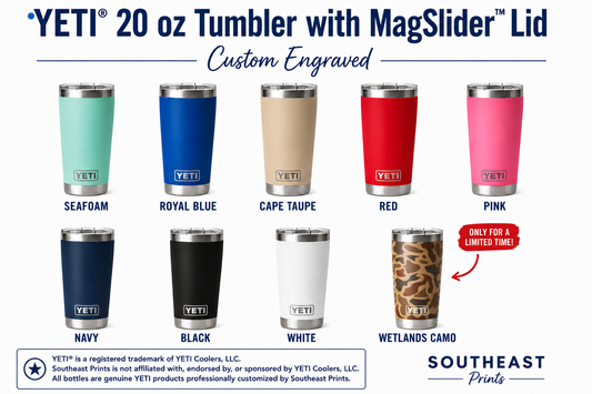 YETI® 20 oz Tumbler with MagSlider™ Lid – Custom Engraved