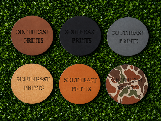 Custom Leatherette Engraved Patches (Circle)