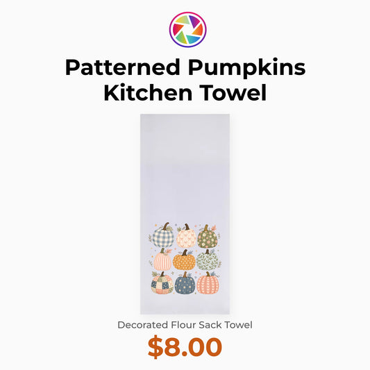 Patterned Pumpkins Kitchen Towel