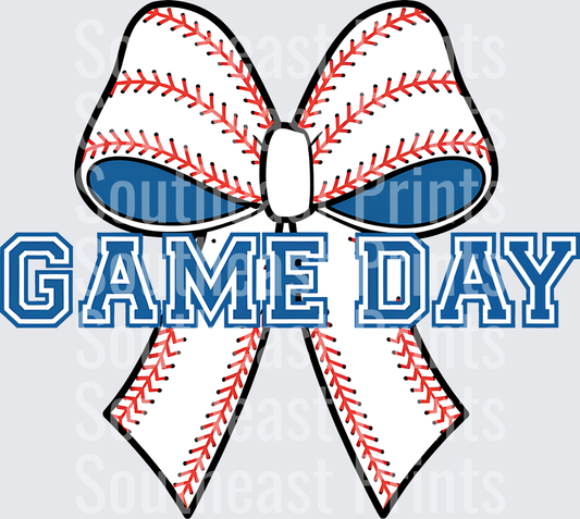 Baseball Bow Game Day