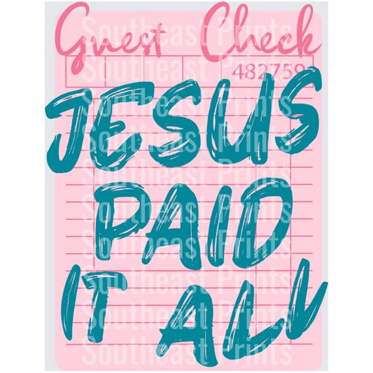 Jesus Paid It All