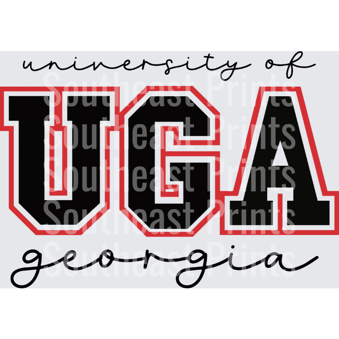 University of Georgia UGA Bold Collegiate Script