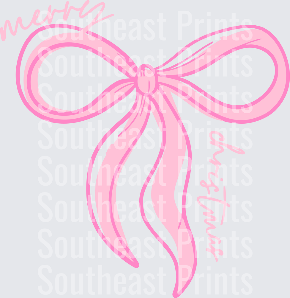 Merry Christmas Pink Bow