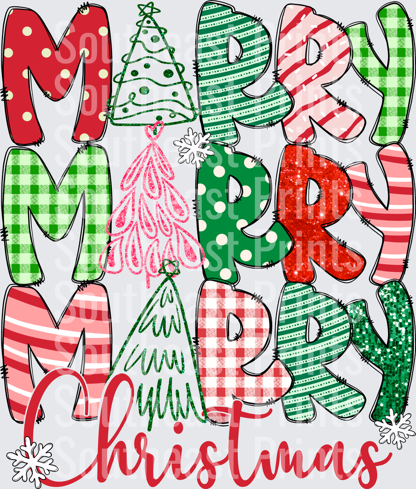 Merry Christmas Lettering