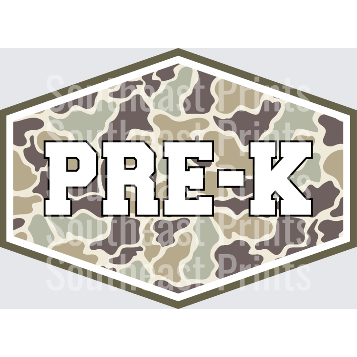 PRE-K Camo Badge