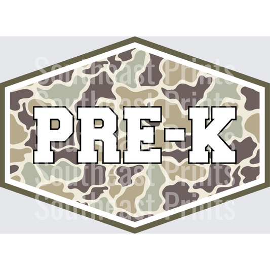 PRE-K Camo Badge