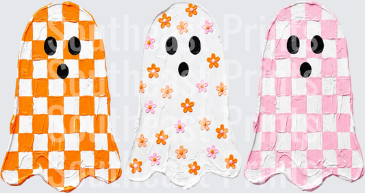Checkered Floral Ghosts