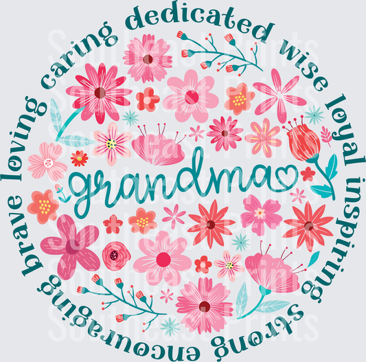 Grandma Floral Circle