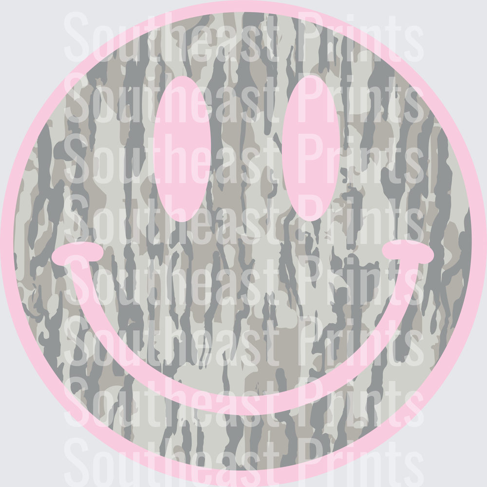 Pink Camo Smiley