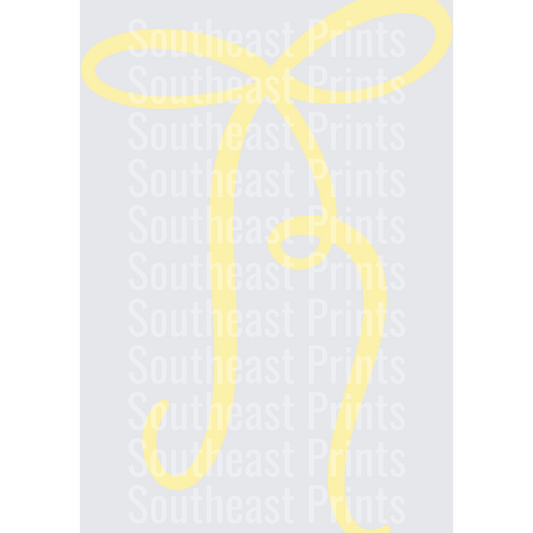 Yellow Bow Monogram