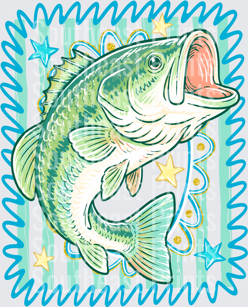 Jumping Largemouth Bass