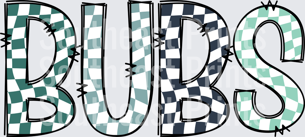 Checkered Bubs Letters