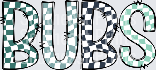 Checkered Bubs Letters