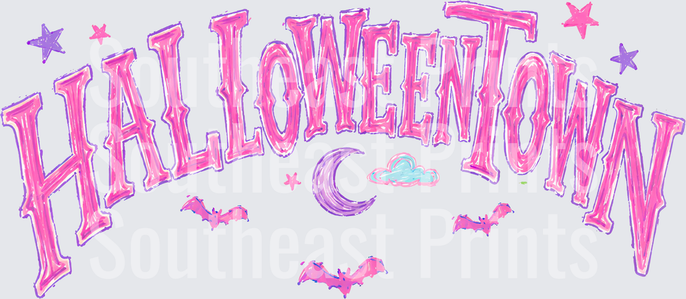 Halloweentown Pink Lettering