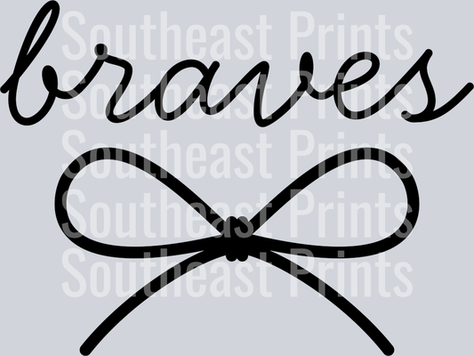 Braves Black Bow