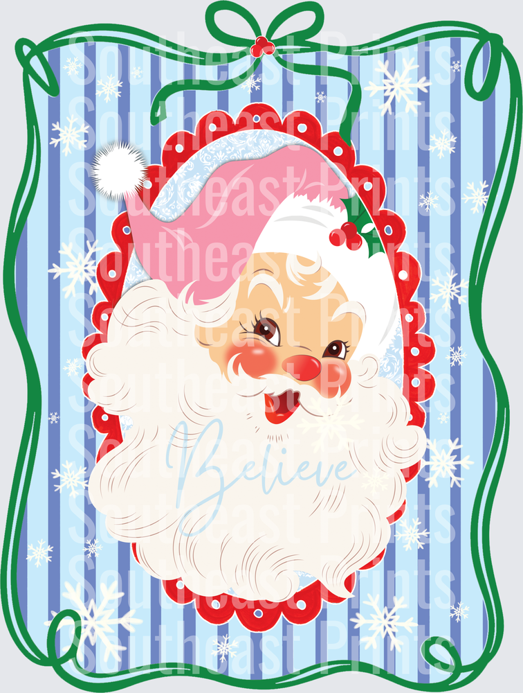 Retro Santa Believe