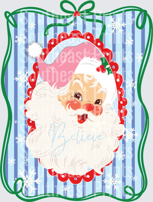 Retro Santa Believe