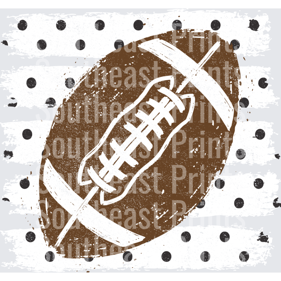 Distressed Football Polka Dots