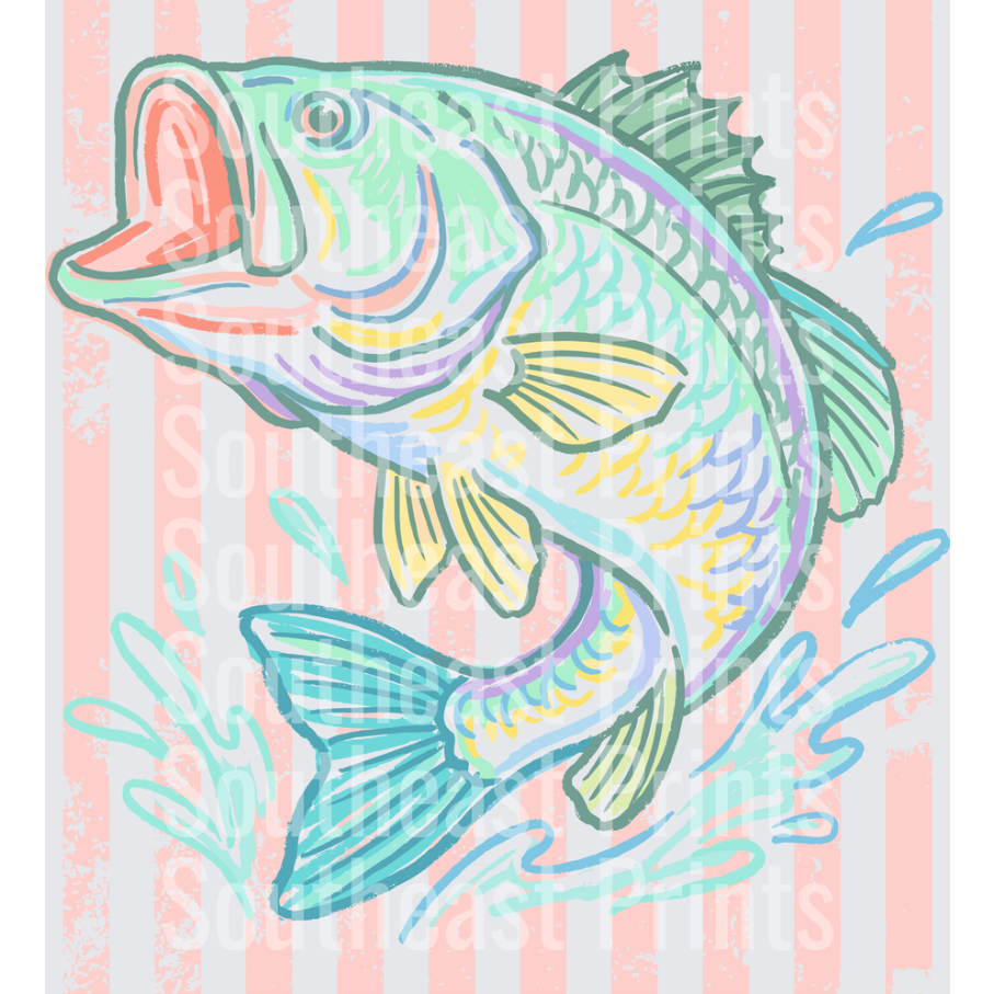 Pastel Largemouth Bass
