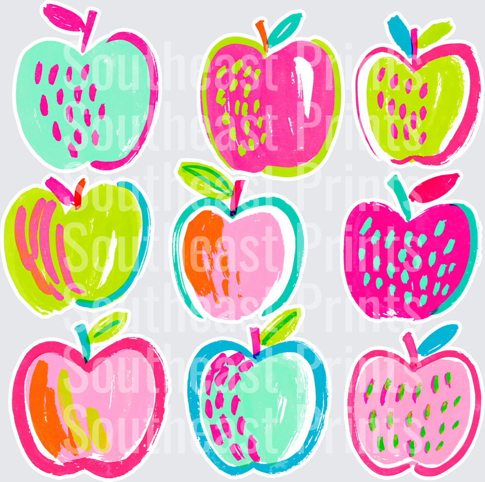 Colorful Painted Apples