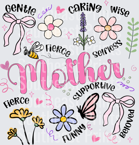 Mother Floral Typography
