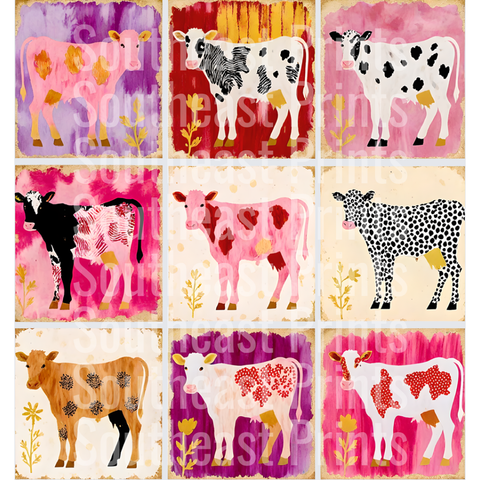 Boho Farm Cows