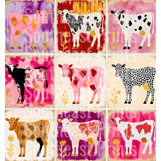 Boho Farm Cows