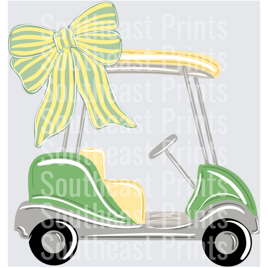Green Golf Cart