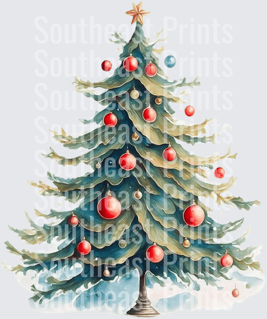 Watercolor Christmas Tree