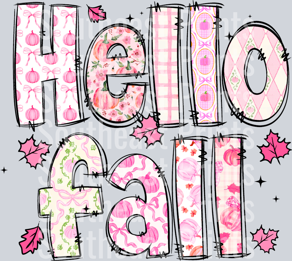 pink preppy hello fall