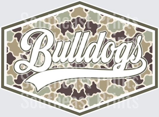 Bulldogs Camo Badge