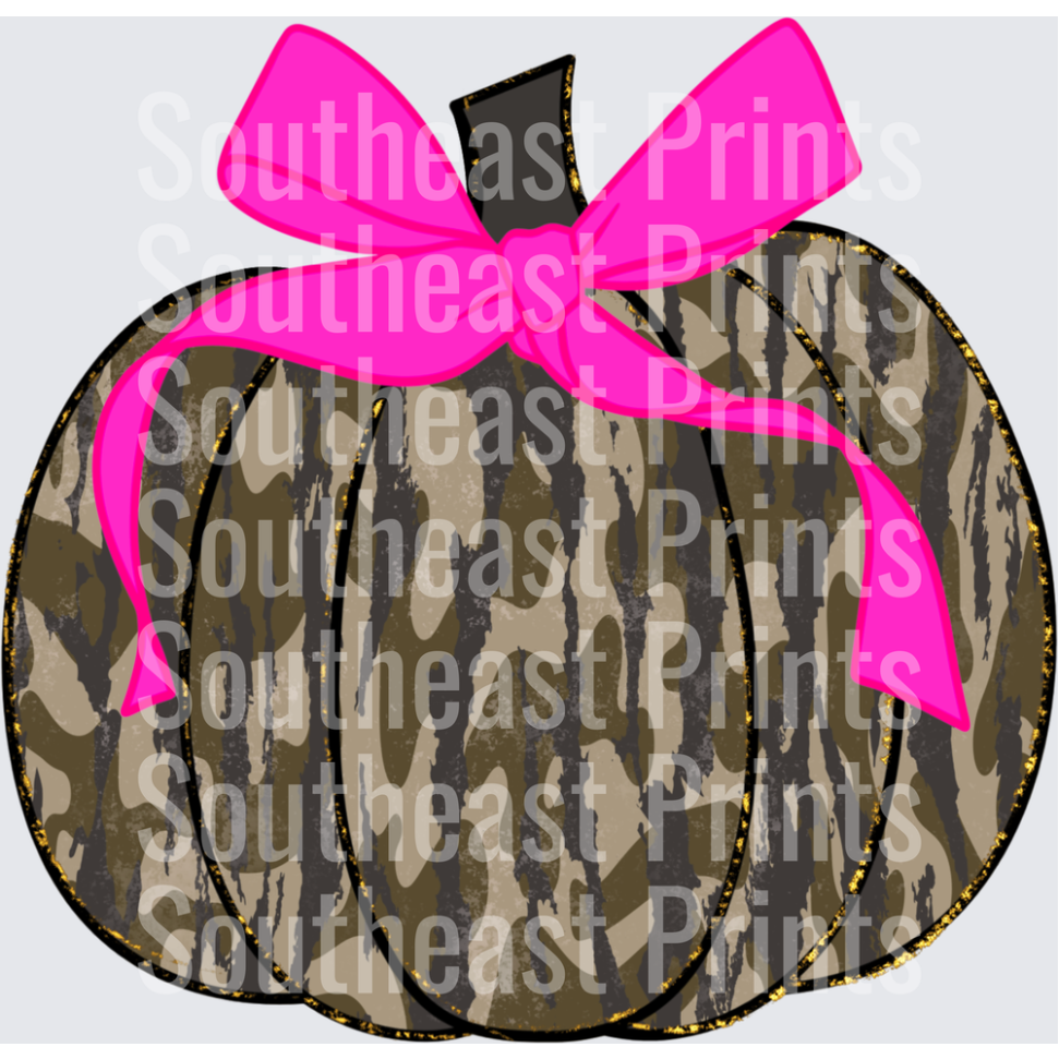 Camo Pumpkin Bow