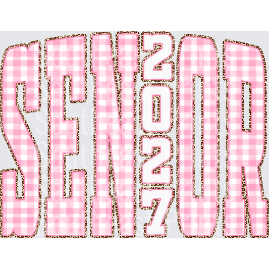 Senior 2027 Leopard Gingham